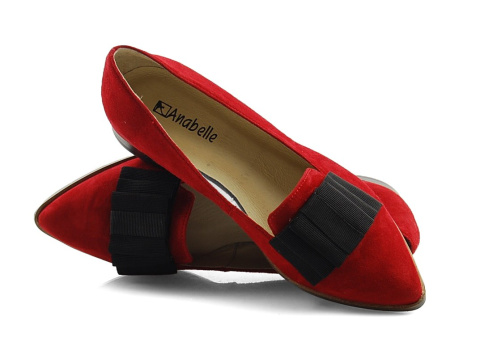 Anabelle 1344 skórzane czerwone mokasyny Anabelle 1344 skórzane czerwone mokasyny
