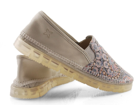 Maciejka 03512 białe półbuty z mozaiką