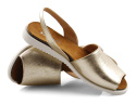 Anabelle 1112 złote skórzane sandały