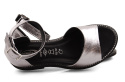 Jaromin 5146 srebrne skórzane sandały