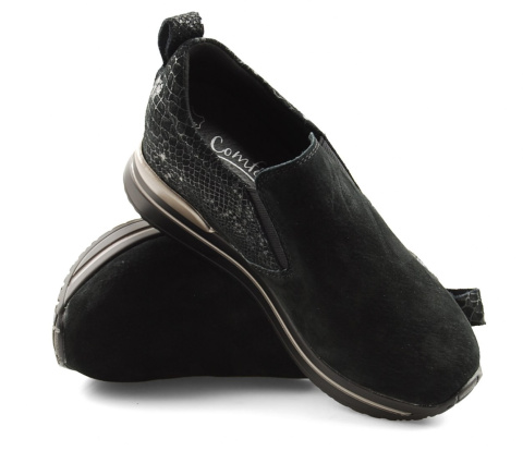 Filippo DBT1512 czarne skórzane pólbuty Filippo DBT1512 czarne skórzane pólbuty