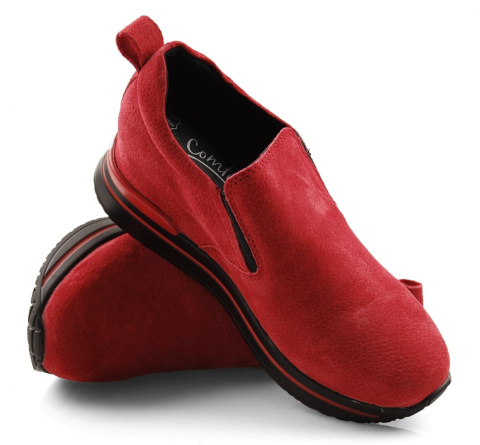 Filippo DBT1512 czerwone skórzane półbuty Filippo DBT1512 czerwone skórzane półbuty