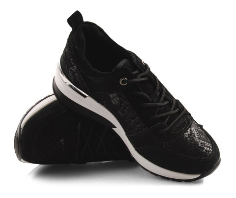 Filippo DP1505 czarne skórzane sneakersy Filippo DP1505 czarne skórzane sneakersy