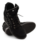 Nessi 19648 czarne skórzane sneakersy