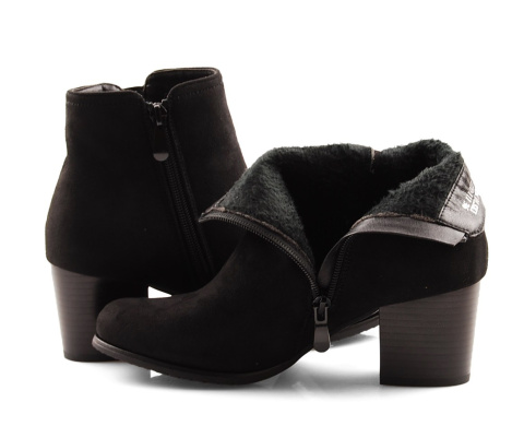 T.Sokolski Z20-111 czarne botki zamszowe T.Sokolski Z20-111 czarne botki zamszowe