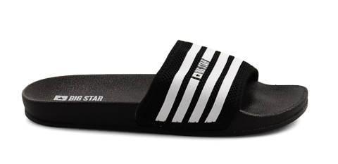 Big Star FF274A353 czarne klapki w paski Big Star FF274A353 czarne klapki w paski