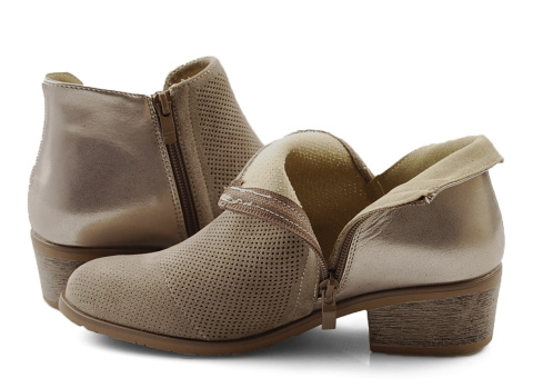 Filippo DBT2071 beżowo-złote botki Filippo DBT2071 beżowo-złote botki