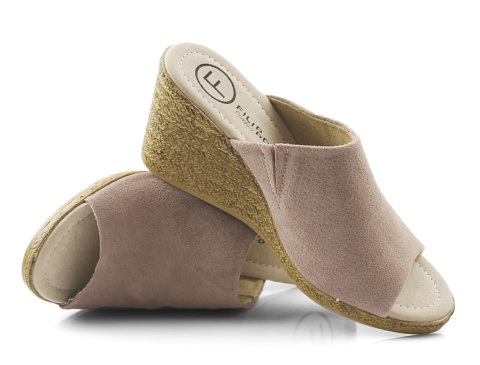 Filippo DK2143 wrzosowe skórzane klapki Filippo DK2143 wrzosowe skórzane klapki