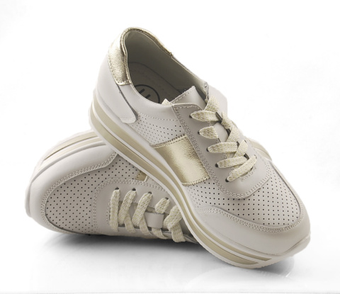 Filippo DP1414 białe skórzane sneakersy Filippo DP1414 białe skórzane sneakersy