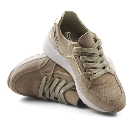 Filippo DP2003 beżowe skórzane sneakersy Filippo DP2003 beżowe skórzane sneakersy