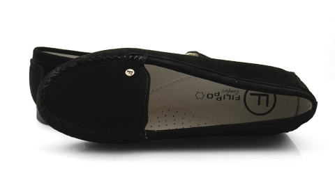 Filippo DP2037 czarne skórzane mokasyny