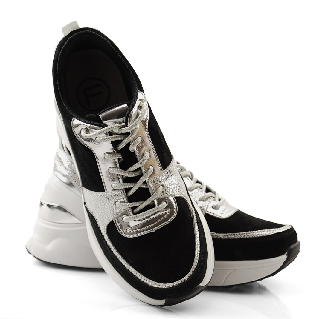 Filippo DP2056 czarne skórzane sneakersy