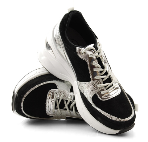 Filippo DP2056 czarne skórzane sneakersy Filippo DP2056 czarne skórzane sneakersy