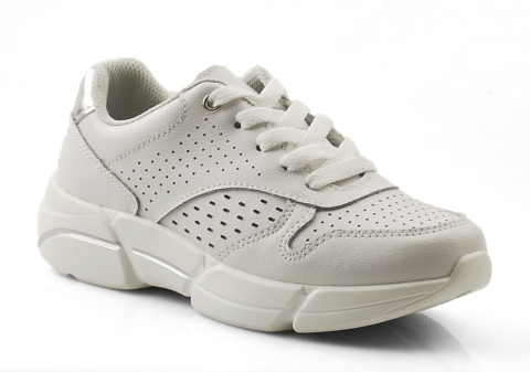 Filippo DP2156 białe skórzane sneakersy Filippo DP2156 białe skórzane sneakersy