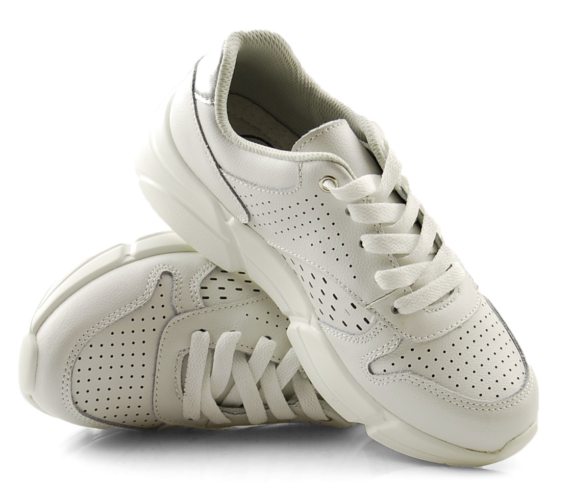 Filippo DP2156 białe skórzane sneakersy