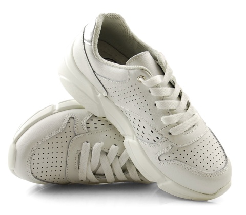 Filippo DP2156 białe skórzane sneakersy Filippo DP2156 białe skórzane sneakersy