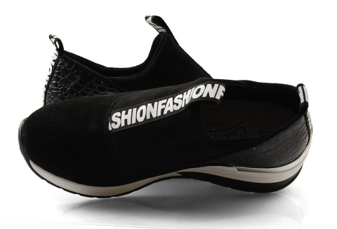 Filippo Dp1689 czarne skórzane sneakersy