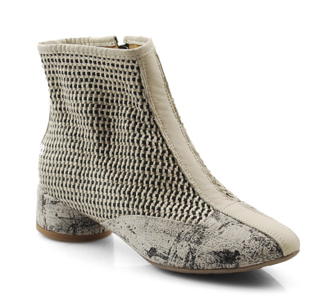 Maciejka 04937 popielate skórzane botki