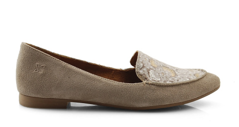 Maciejka 04958 beżowe skórzane mokasyny