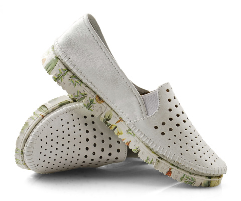 Maciejka 3512B białe skórzane półbuty