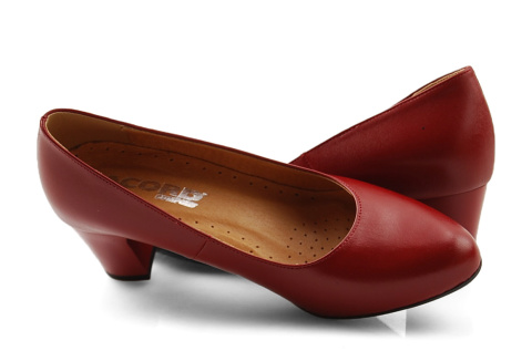 Acord 5970 czerwone skórzane półbuty