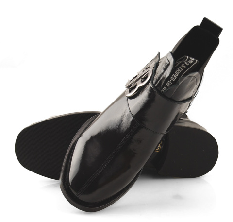 Boccato 526.4003 czarne skórzane botki