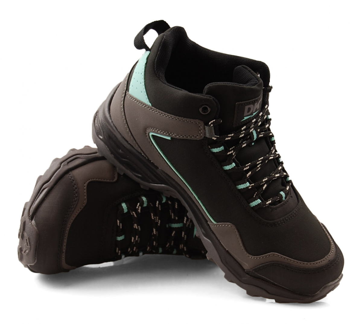 DK 1029 czarno-miętowe buty trekkingowe