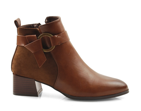 Filippo DBT3013 brązowe botki na słupku Filippo DBT3013 brązowe botki na słupku