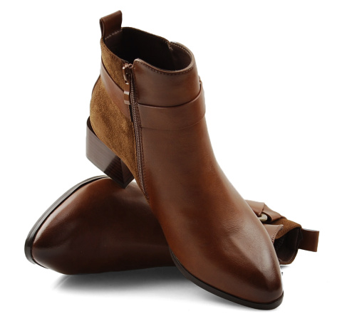 Filippo DBT3013 brązowe botki na słupku Filippo DBT3013 brązowe botki na słupku