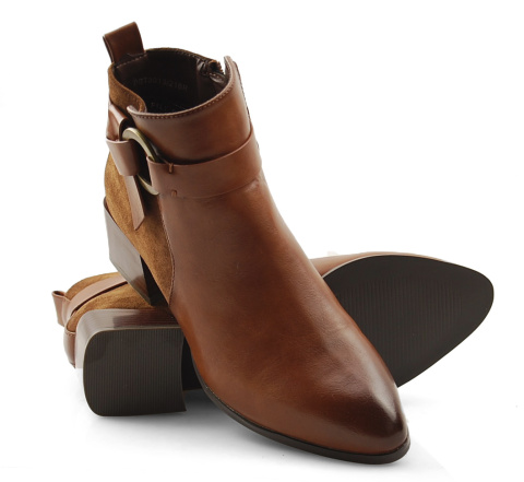 Filippo DBT3013 brązowe botki na słupku Filippo DBT3013 brązowe botki na słupku