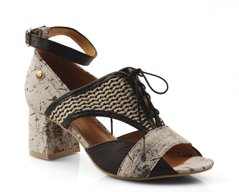 Maciejka 04997 beżowo-czarne skórzane sandały Maciejka 04997 beżowo-czarne skórzane sandały