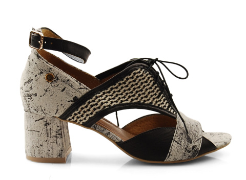 Maciejka 04997 beżowo-czarne skórzane sandały Maciejka 04997 beżowo-czarne skórzane sandały