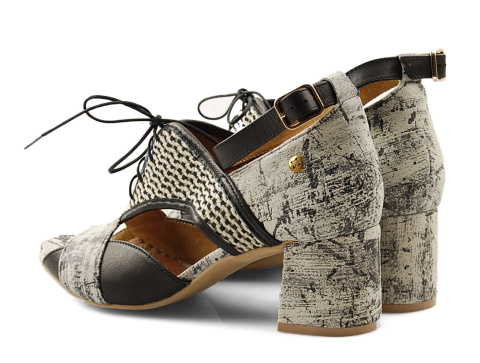 Maciejka 04997 beżowo-czarne skórzane sandały Maciejka 04997 beżowo-czarne skórzane sandały