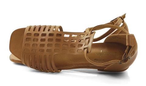 Maciejka 05169 rude skórzane sandały