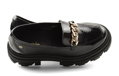 Maciejka 2850J czarne skórzane półbuty