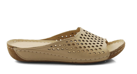 T.Sokolski MU417276N beżowe skórzane klapki T.Sokolski MU417276N beżowe skórzane klapki