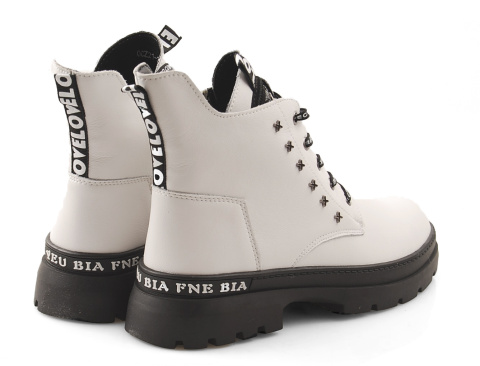 T.Sokolski Z21-305 białe skórzane trapery T.Sokolski Z21-305 białe skórzane trapery