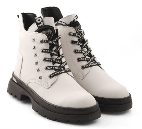 T.Sokolski Z21-305 białe skórzane trapery T.Sokolski Z21-305 białe skórzane trapery