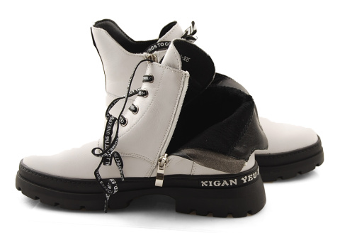 T.Sokolski Z21-305 białe skórzane trapery T.Sokolski Z21-305 białe skórzane trapery