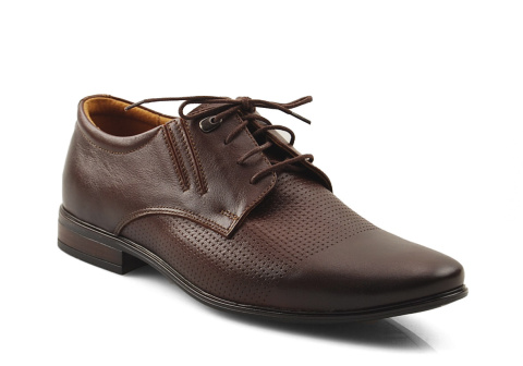 Activ 482 brązowe skórzane eleganckie półbuty Activ 482 brązowe skórzane eleganckie półbuty