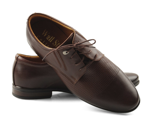 Activ 482 brązowe skórzane eleganckie półbuty Activ 482 brązowe skórzane eleganckie półbuty