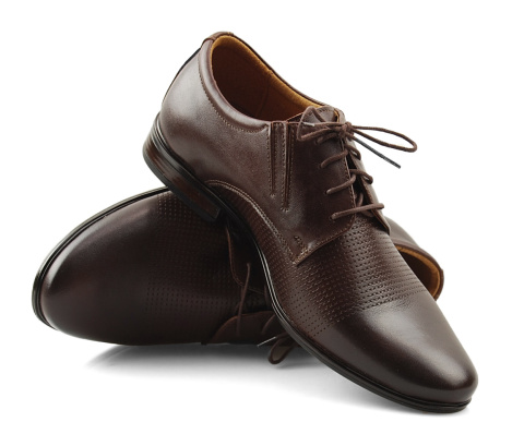 Activ 482 brązowe skórzane eleganckie półbuty Activ 482 brązowe skórzane eleganckie półbuty