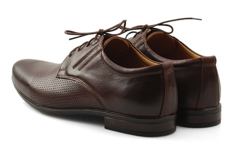 Activ 482 brązowe skórzane eleganckie półbuty Activ 482 brązowe skórzane eleganckie półbuty