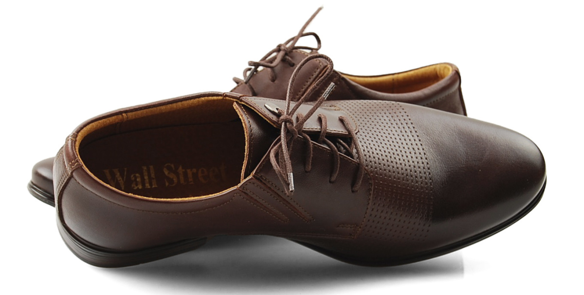 Activ 482 brązowe skórzane eleganckie półbuty Activ 482 brązowe skórzane eleganckie półbuty