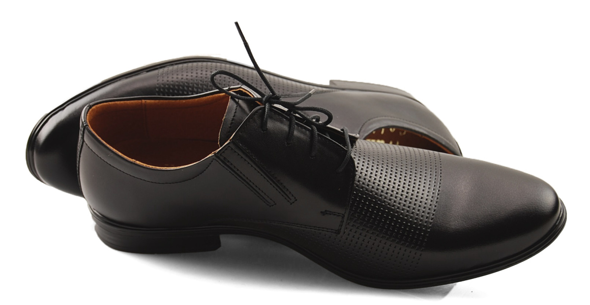 Activ 482 czarne skórzane eleganckie półbuty Activ 482 czarne skórzane eleganckie półbuty