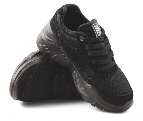 Big Star JJ274A113 czarne półbuty na platformie Big Star JJ274A113 czarne półbuty na platformie