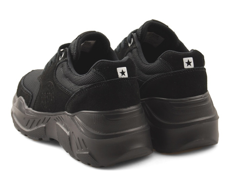 Big Star JJ274A113 czarne półbuty na platformie Big Star JJ274A113 czarne półbuty na platformie