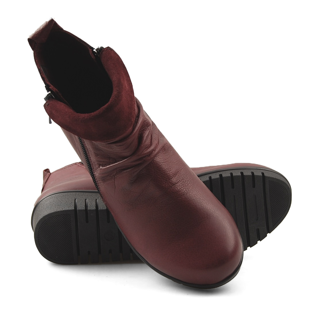 Comfortabel 962319 bordowe skórzane botki Comfortabel 962319 bordowe skórzane botki