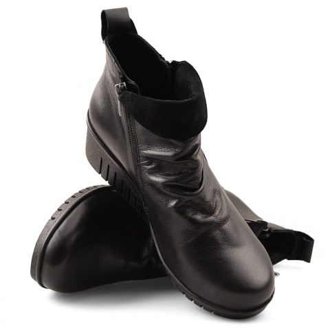 Comfortabel 962319 czarne skórzane botki Comfortabel 962319 czarne skórzane botki