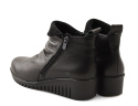 Comfortabel 962319 czarne skórzane botki